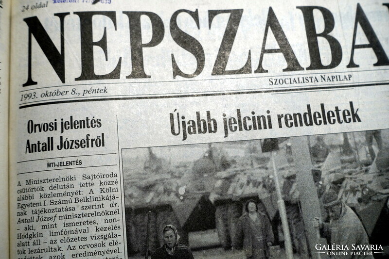 1993 X 8 / people's freedom / newspaper - Hungarian / daily. No.: 25665