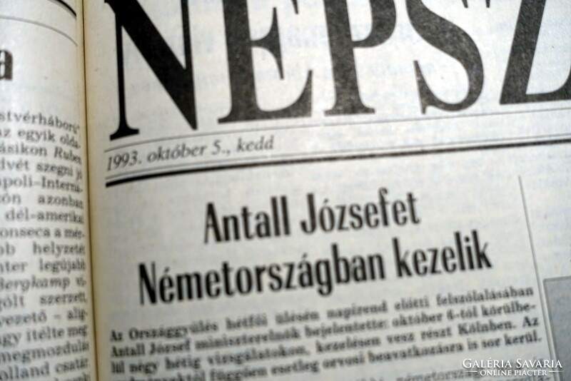 1993 X 5 / people's freedom / newspaper - Hungarian / daily. No.: 25662