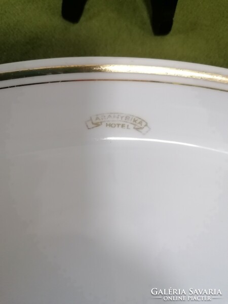 Aranybika hotel Alföldi porcelain sausage plate