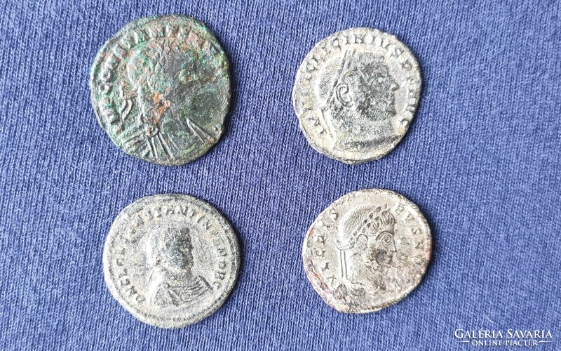 Tetrarchia!!! I. Constantinus, I. Licinius és II. Constantinus, Crispus | 4 db római érem