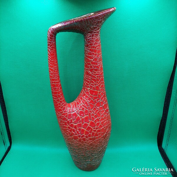 Zsolnay eozin cracked glaze vase with handles, jug vase
