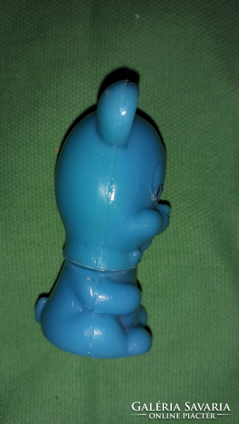 Retro papírboltos figurális játék műanyag illatos radír tartó kék maci mackó 6 cm a képek szerint