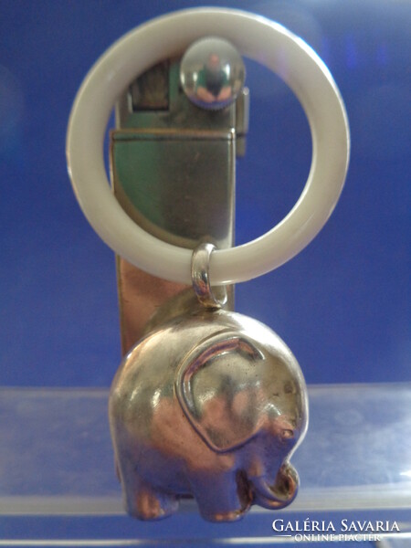 Small Elephant Sterling Silver Baby Rattle