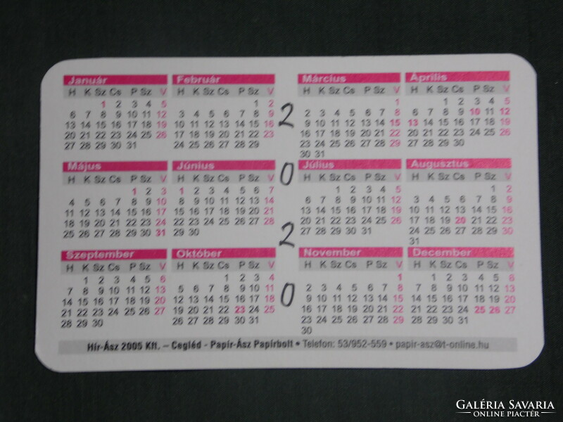 Card calendar, Rudi private taxi, cegléd, seat car, 2020