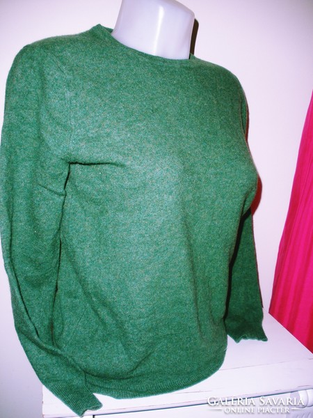 Zöld gyapjú pulóver, Benetton