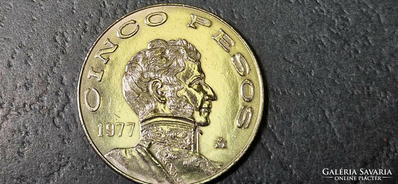 Mexico 5 pesos, 1977.