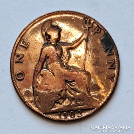 1902. England v. George 1 penny 1902 (158)