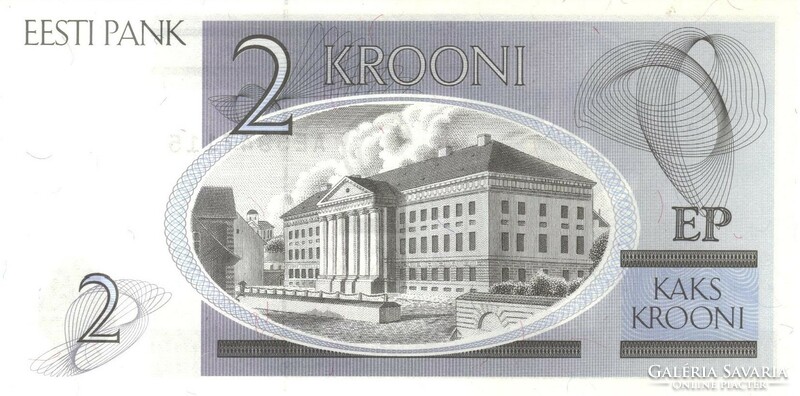 2 krooni korona 1992 Észtország 3. UNC