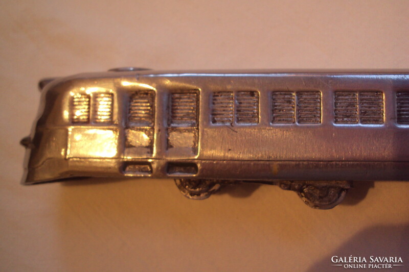 Electric locomotive plan test work made of steel, richly detailed. Original scaled-down piece.