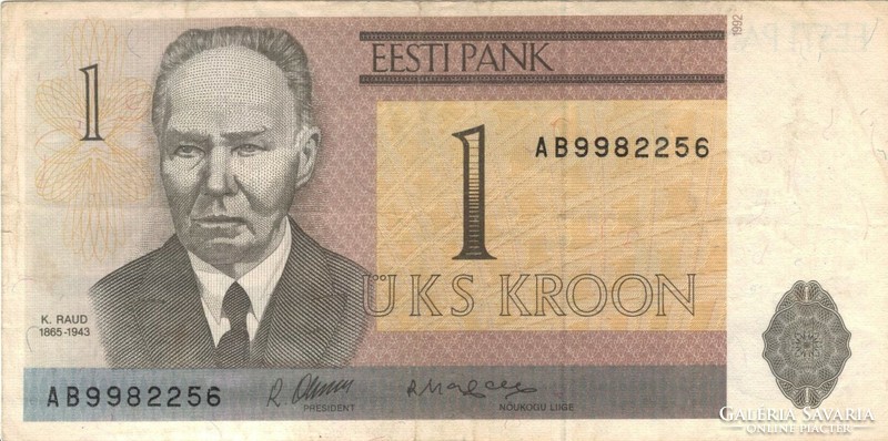 1 kroon korona 1992 Észtország 2.