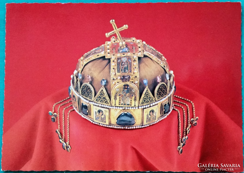 Hungarian crown, postal clean postcard, 1978