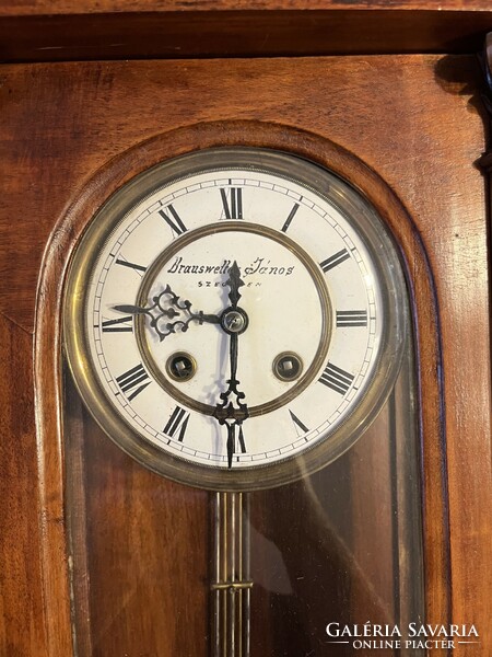 János Brauswetter antique wall clock