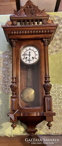 János Brauswetter antique wall clock