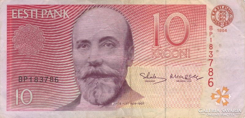 10 krooni korona 1994 Észtország 1.