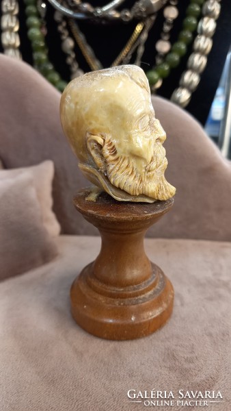 Indonesian bone carving head