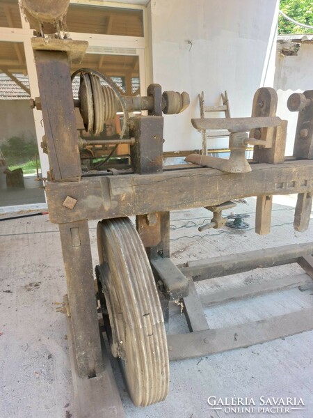Wooden lathe bench - antique