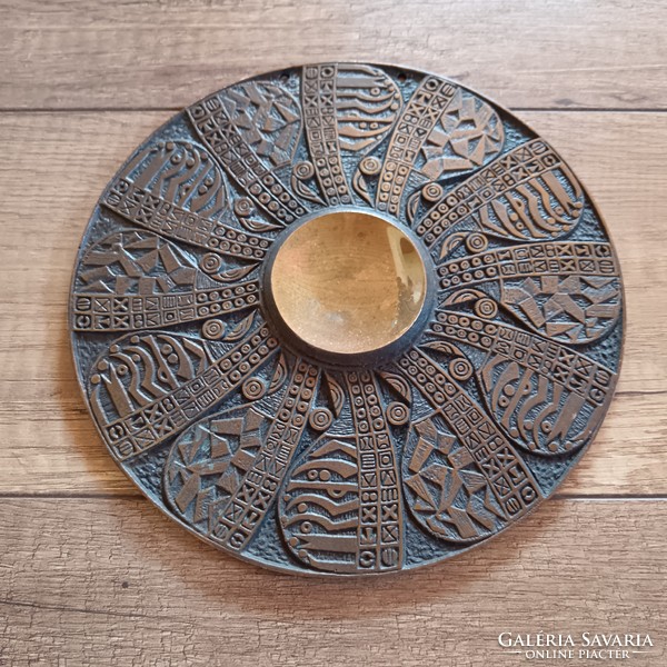 Régi iparművész bronz gong