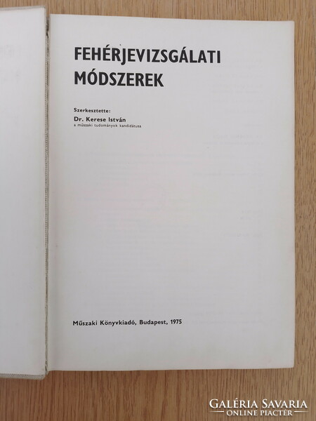Fehérjevizsgálati módszerek (Műszaki Könyvkiadó 1975)
