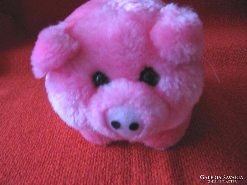 Soft pink silky plush pig