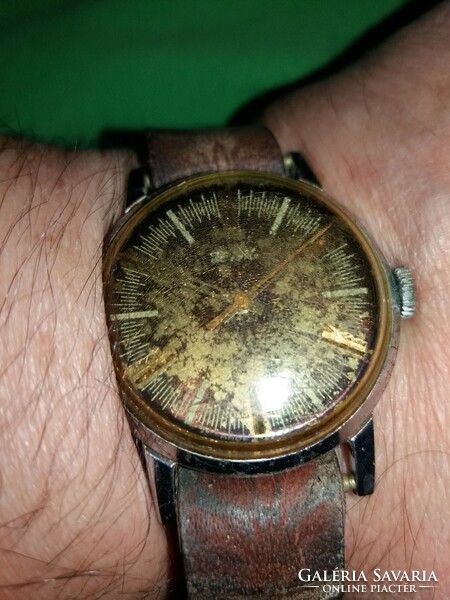 Antique cccp soviet zim watch with strap does not work as a part according to the pictures