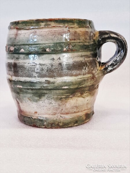 Antique folk ceramic bowl