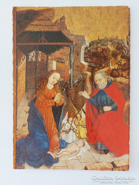 Régi karácsonyi képeslap művészeti levelezőlap
