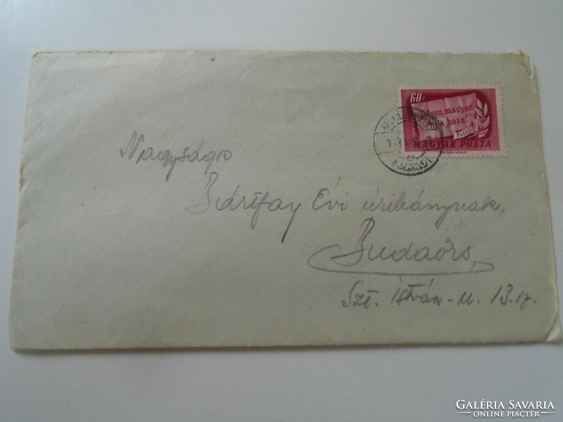 ZA454.58  Levél  Nemzeti Segély bélyegek- 1948  Budapest  Juhász László  - Bártfay - Budaörs