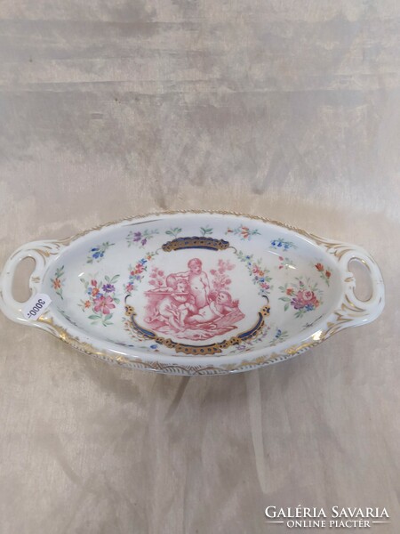 Antique German porcelain serving bowl