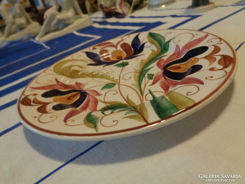 Kislőd hand-painted wall plate, 19.2 cm, nice condition