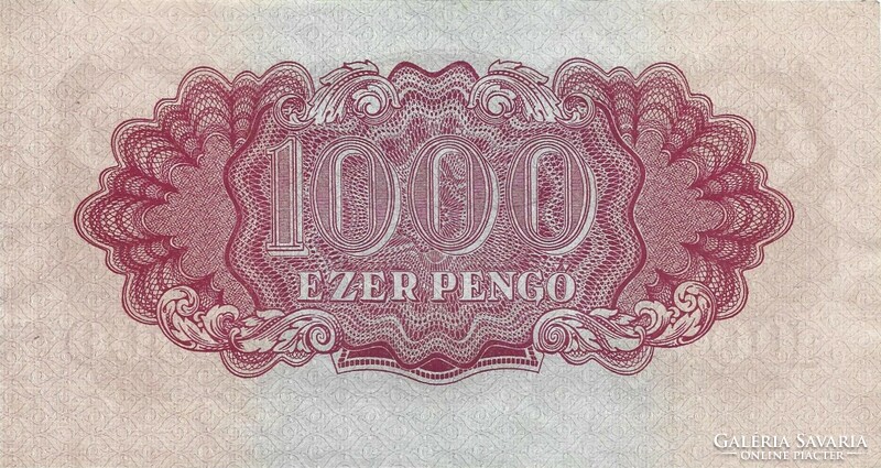 1000 Pengő 1944 low serial number aunc