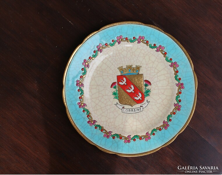 Longwy French faience ceramic decorative plate