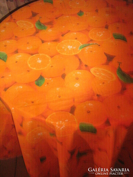 Beautiful huge orange patterned tablecloth