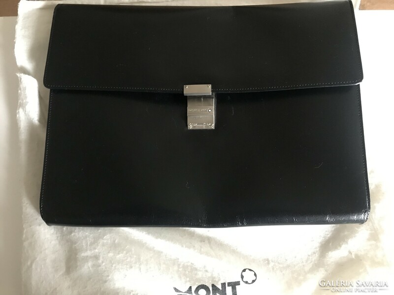 Used mont blanc number lock leather briefcase