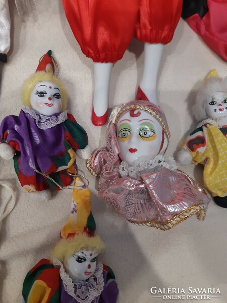 Clown with a porcelain head, clowns.