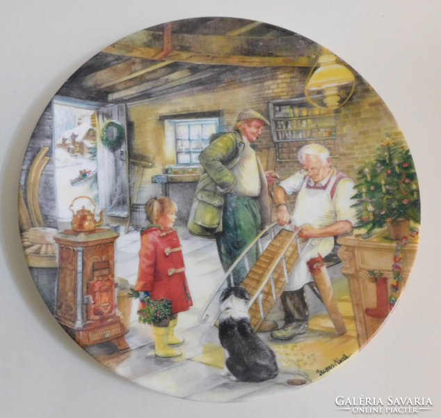 Royal doulton Christmas viable plate - the sleigh maker - 21 cm
