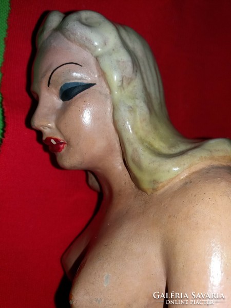 Magdolna Kalmár (magdalena) (1936-2013) glazed ceramic nude statue 34 cm according to the pictures