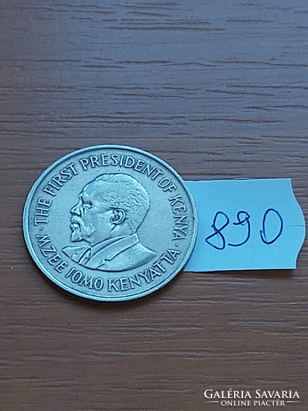Kenya 1 shilling 1975 mzee jomo kenyatta, copper-nickel #890