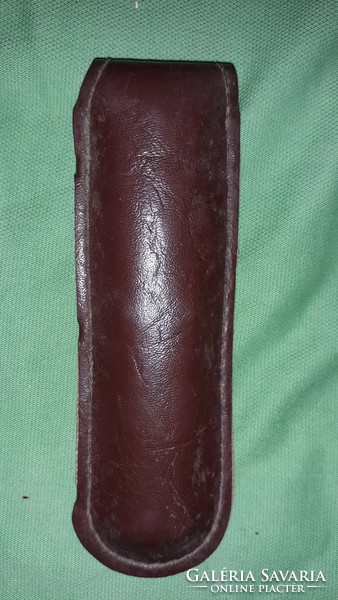 Old cccp Russian multi-functional fisherman / fishing knife in leather case 20 cm blade 7 cm according to the pictures