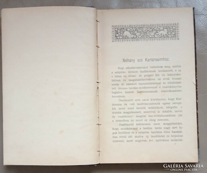 Irat antiquities educational antiquities guide book 1898 the teaching of Hungarian calligraphy marosi mór lajos Szeged