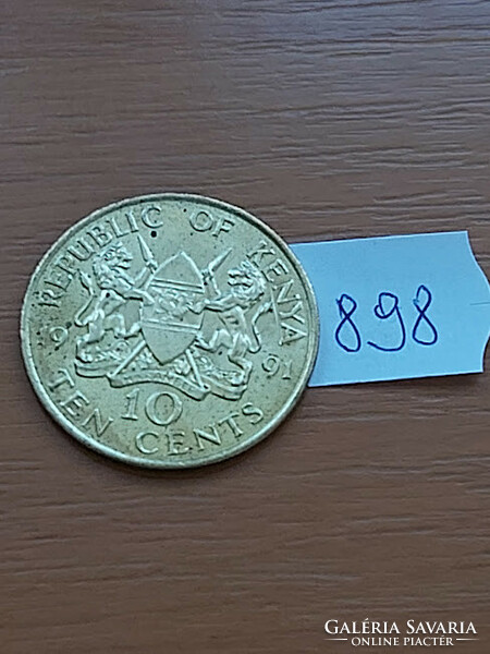 Kenya 10 cents 1991 daniel toroitich arap moi nickel brass #898