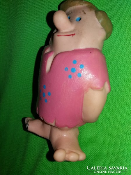 Régi sípolós gumi Hanna -Barbera Flinstone Béni játék figura 16 cm a képek szerint