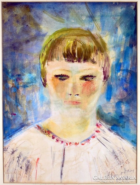 József Szamosvári (1931): portrait of a young girl