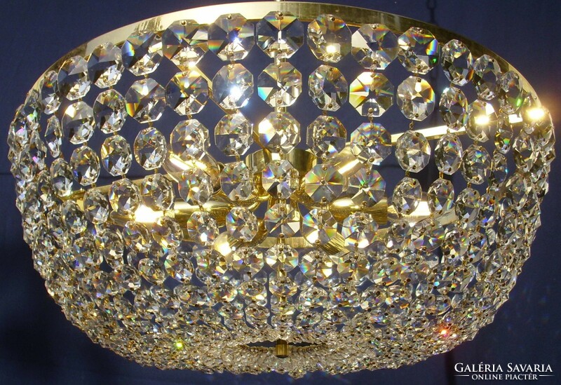 Swarovski polished basket crystal chandelier with 6 lights