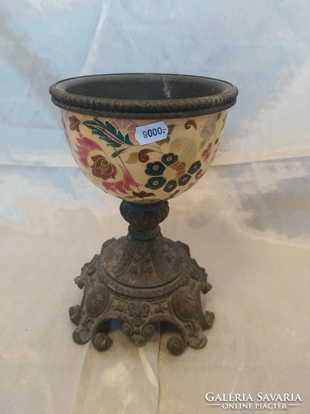 Antique Zsolnay porcelain lamp