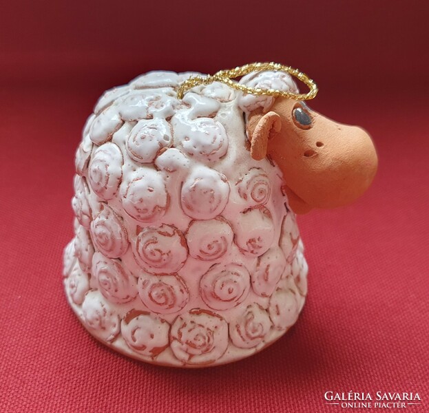 Ceramic lamb bell ringing ornament decoration for Easter