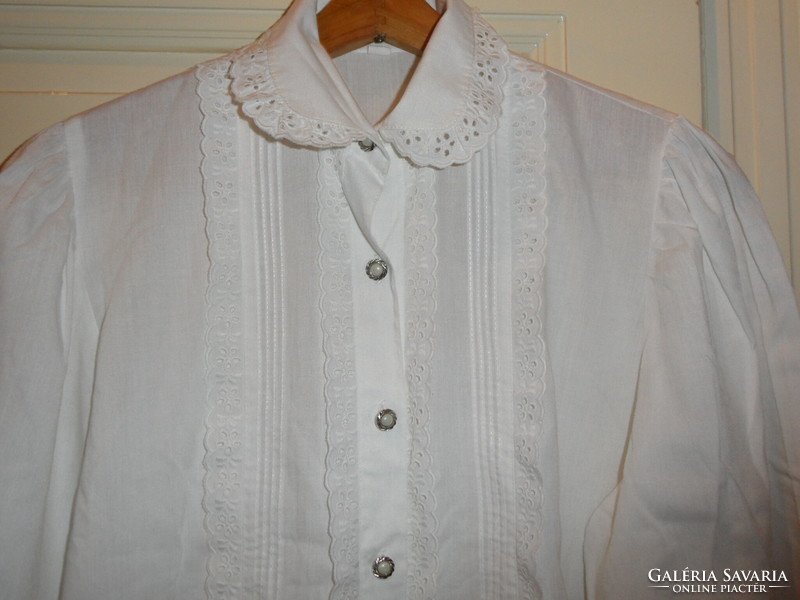 Madeira white women's blouse, top for national costume (m/l)