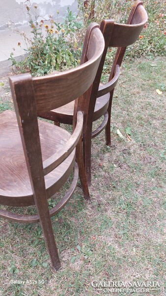 Antique art deco 2 beautiful curved back chairs