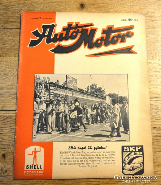 Autó Motor újság 1939 július 1. XI.évfolyam 10. szám Népmotor, Cordatic, RIV reklám