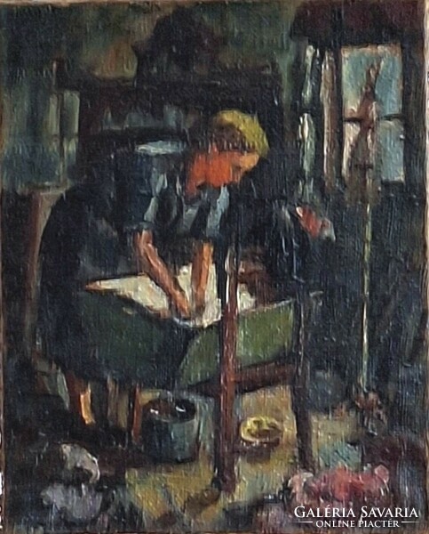Nagy Oszkár (1893-1965) munkájának tulajdonított - Mosónő