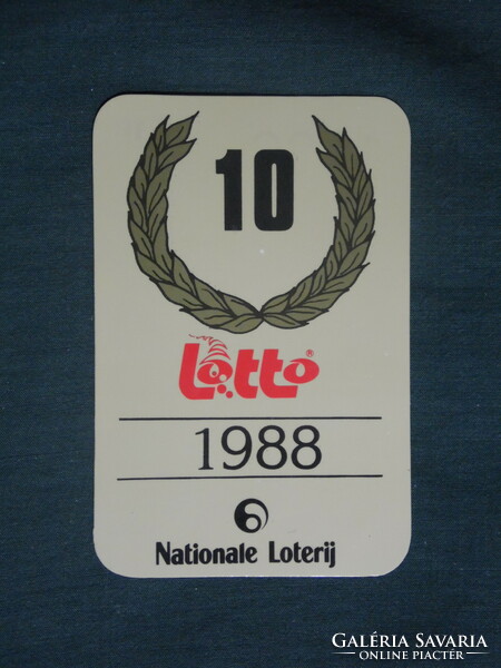 Kártyanaptár, Hollandia Totó Lottó, 1988